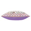 Lilac-Coral - Side - Paoletti Mentera Velvet Floral Cushion Cover