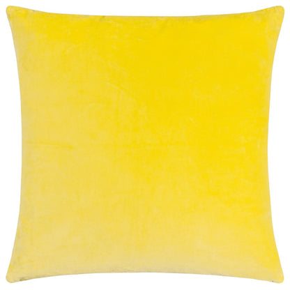 Yellow-Peach Crush - Back - Paoletti Mentera Velvet Floral Cushion Cover