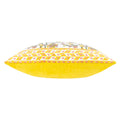 Yellow-Peach Crush - Side - Paoletti Mentera Velvet Floral Cushion Cover