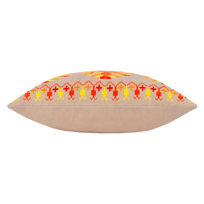 Orange - Side - Furn Kalina Embroidered Cushion Cover