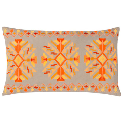 Orange - Front - Furn Kalina Embroidered Cushion Cover