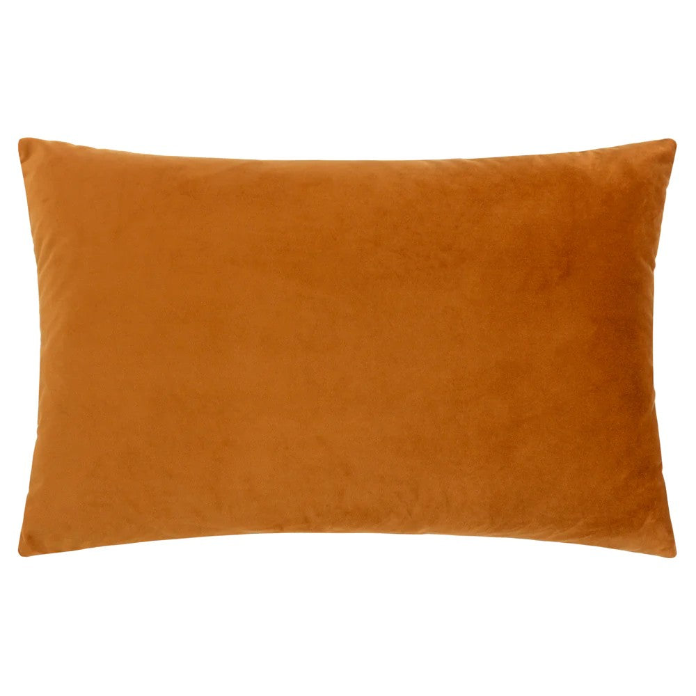 Ginger-Grey - Back - Paoletti Lexington Jacquard Velvet Cushion Cover