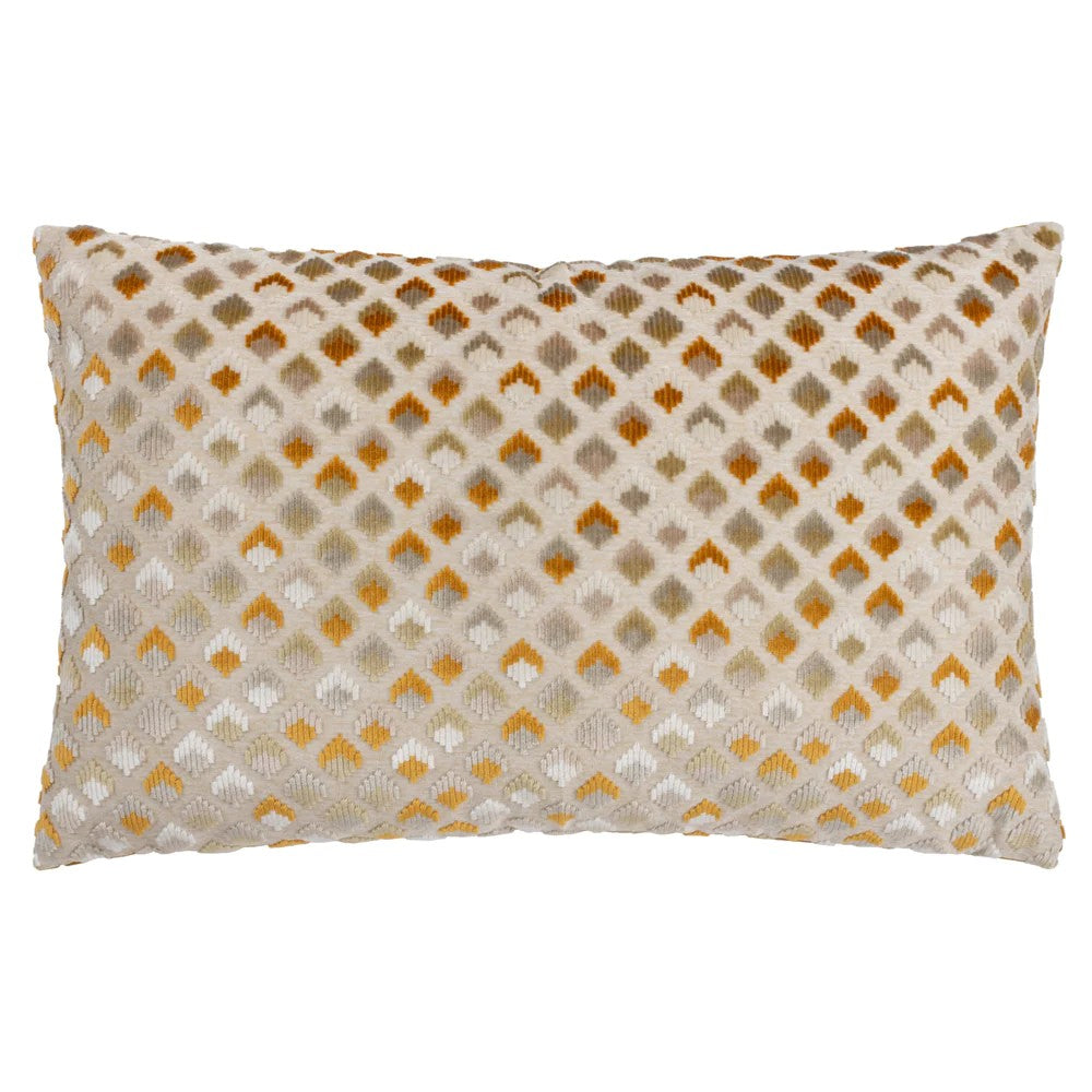 Gold - Front - Paoletti Lexington Jacquard Velvet Cushion Cover