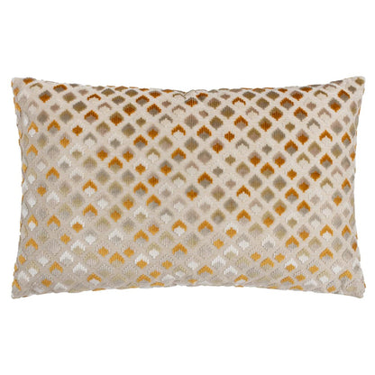 Gold - Front - Paoletti Lexington Jacquard Velvet Cushion Cover