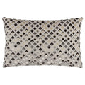 Grey-Black - Front - Paoletti Lexington Jacquard Velvet Cushion Cover