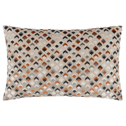 Ginger-Grey - Front - Paoletti Lexington Jacquard Velvet Cushion Cover
