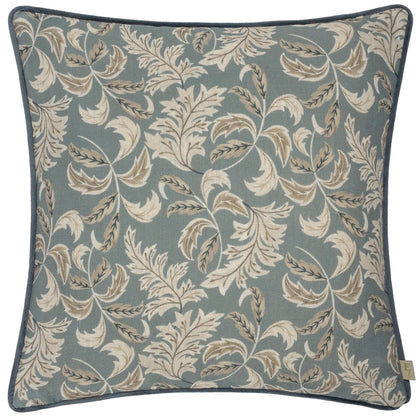 Petrol-Mink - Front - Evans Lichfield Chatsworth Topiary Piped Cushion Cover