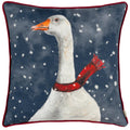 Navy - Front - Evans Lichfield Goose Christmas Cushion Cover