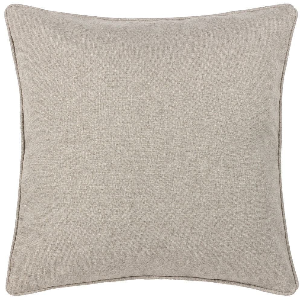 Grey - Front - Furn Dawn Piping Detail Textured Cushion Cover