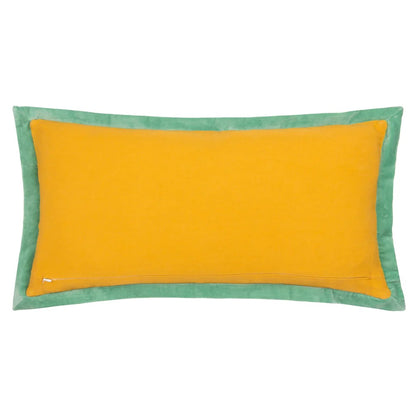 Ochre-Marine - Back - Paoletti Casa Embroidered Cushion Cover