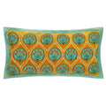 Ochre-Marine - Front - Paoletti Casa Embroidered Cushion Cover