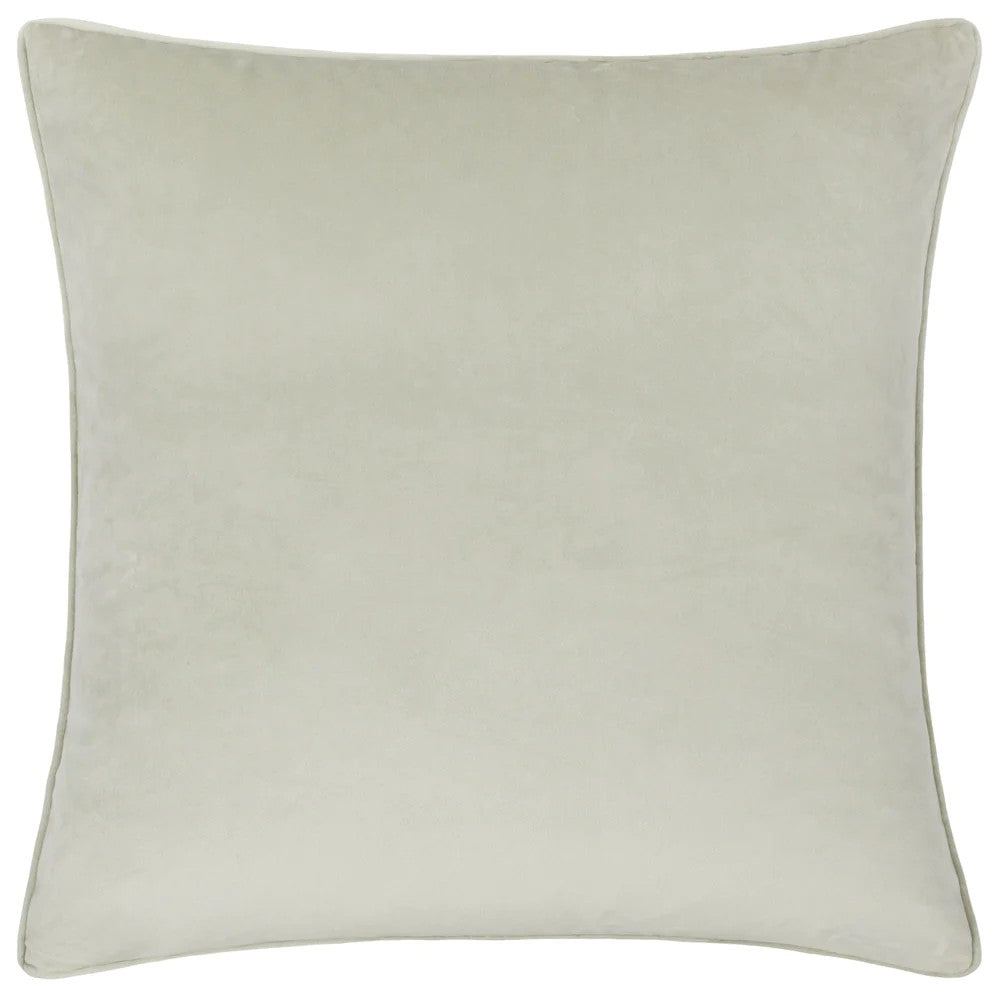 Peach-Vine Green - Back - Wylder Piped Velvet Passion Flower Cushion Cover