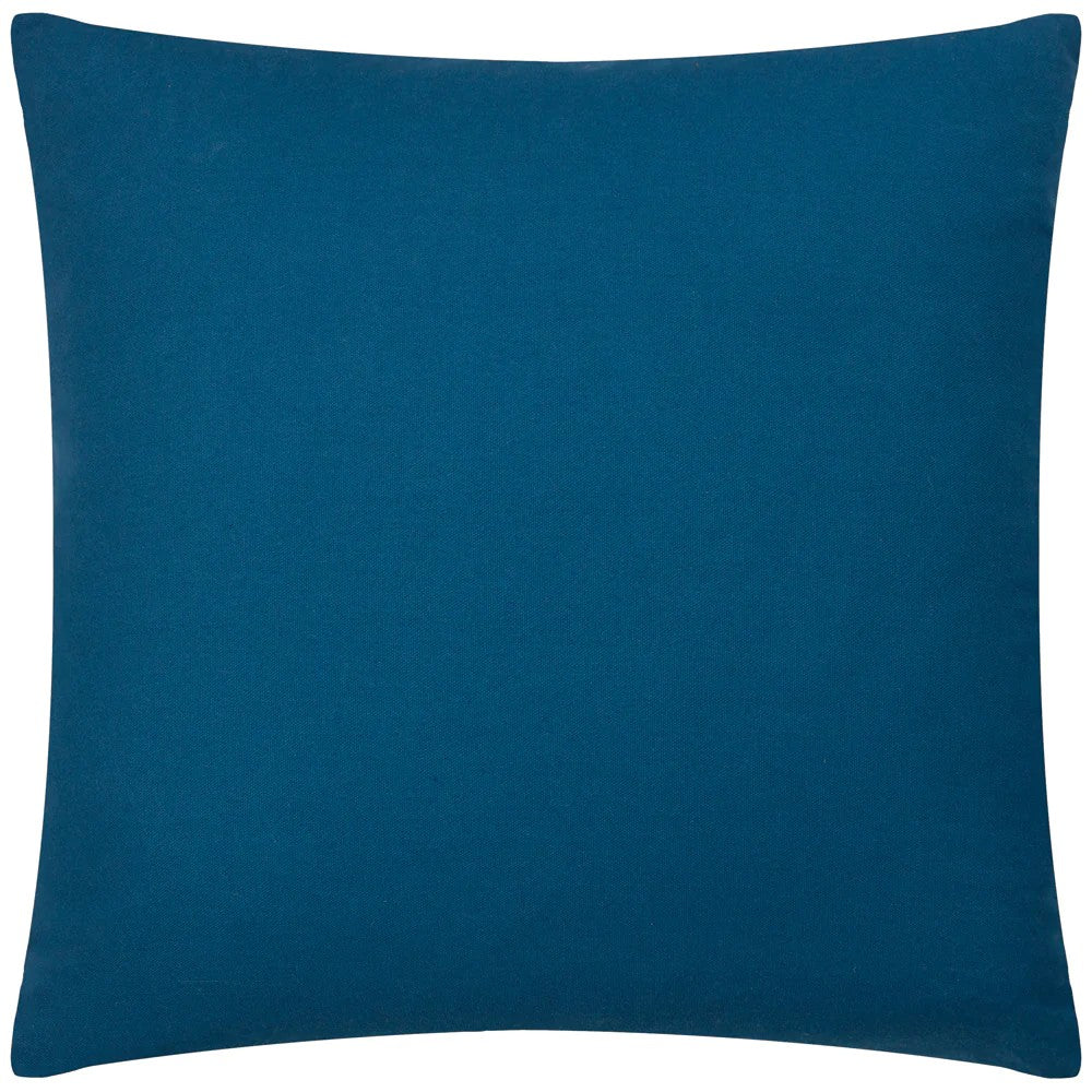 Navy - Back - Wylder Tropics Wilds Cotton Tropical Cushion Cover
