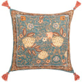 Blue - Front - Wylder Bolais Tassel Square Cushion Cover