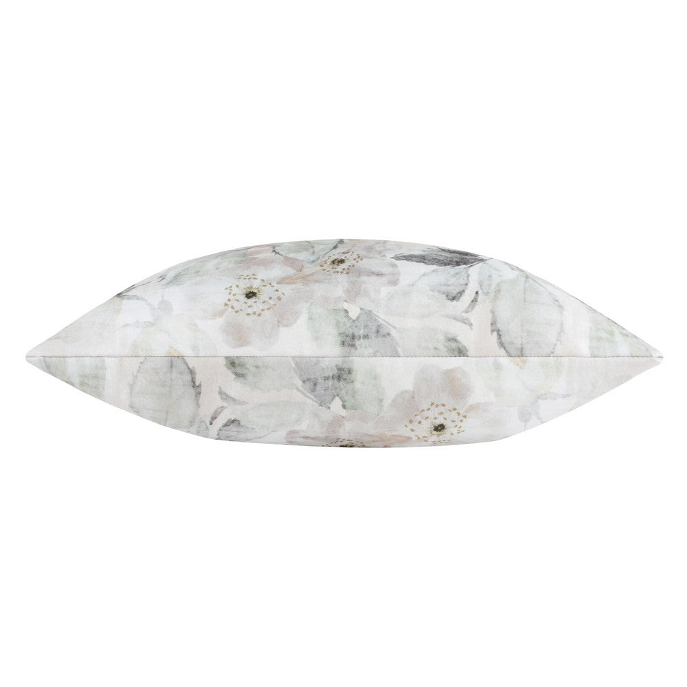 Off White - Back - Evans Lichfield Canina Floral Outdoor Cushion Cover