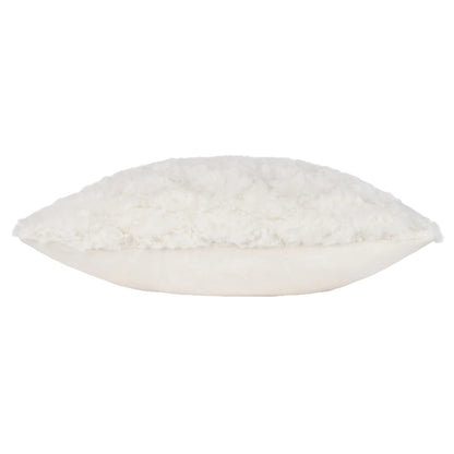 Dreamy Cream - Side - Heya Home Faux Fur Fluff Ball Cushion Cover