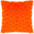 Orange Fever - Front - Heya Home Faux Fur Fluff Ball Cushion Cover