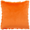 Orange Fever - Back - Heya Home Faux Fur Fluff Ball Cushion Cover