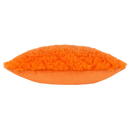 Orange Fever - Side - Heya Home Faux Fur Fluff Ball Cushion Cover