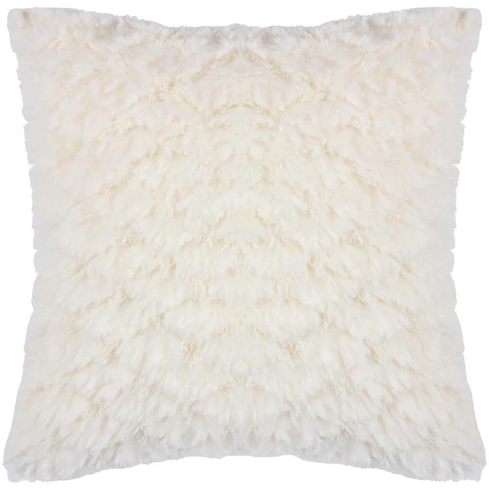 Dreamy Cream - Front - Heya Home Faux Fur Fluff Ball Cushion Cover