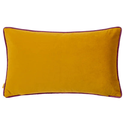 Pink - Back - Furn Protea Piping Detail Floral Cushion Cover