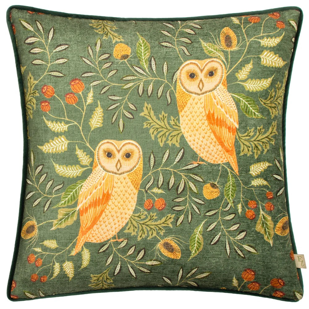 Bottle - Front - Evans Lichfield Hawthorn Chenille Owl Cushion Cover