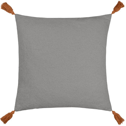 Charcoal-Brick - Back - Furn Aquene Tassel Tufted Cushion Cover