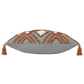Charcoal-Brick - Side - Furn Aquene Tassel Tufted Cushion Cover
