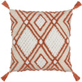 Natural-Brick - Front - Furn Aquene Tassel Tufted Cushion Cover
