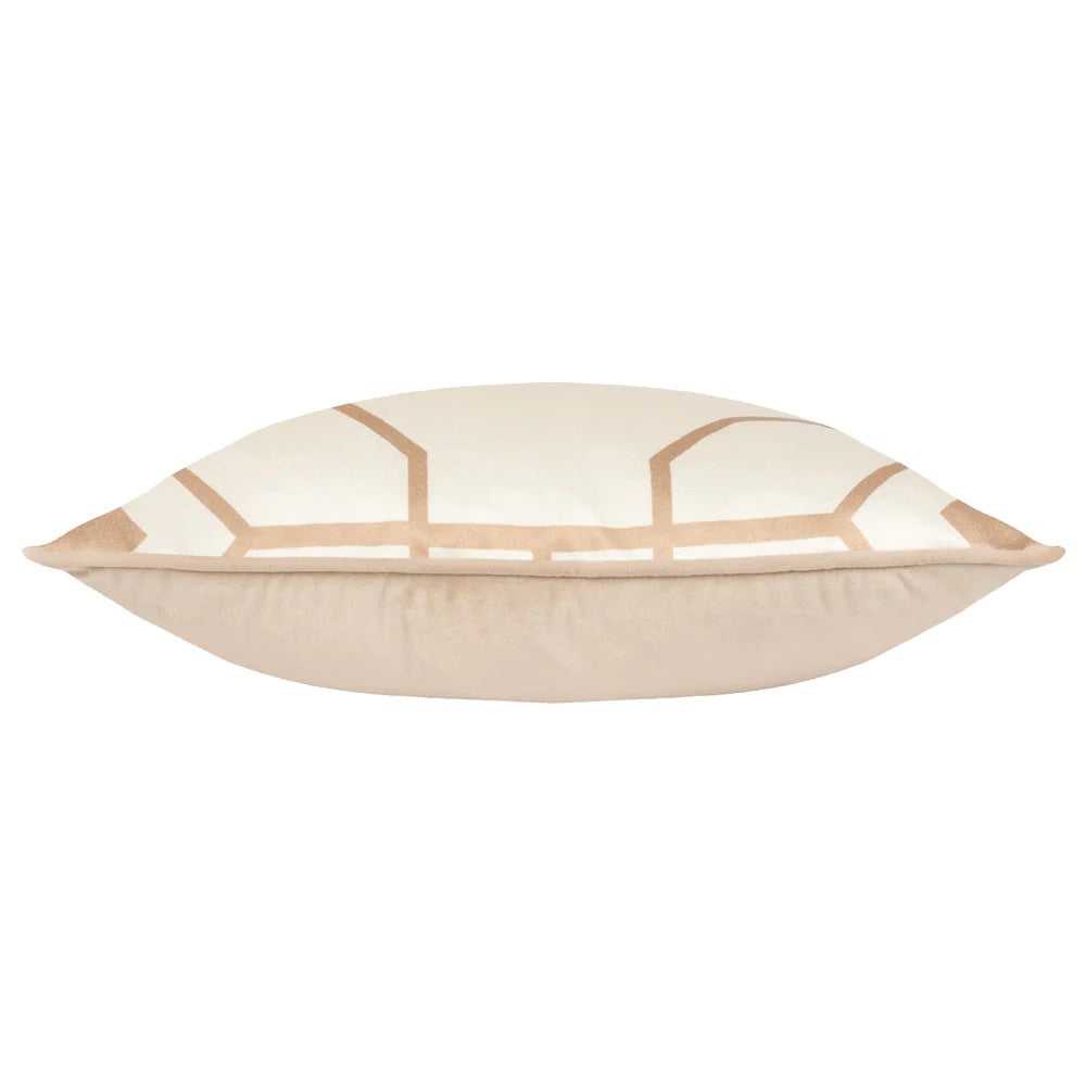 Champagne - Side - Furn Bee Deco Geometric Cushion Cover