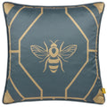 French Blue - Front - Furn Bee Deco Geometric Cushion Cover