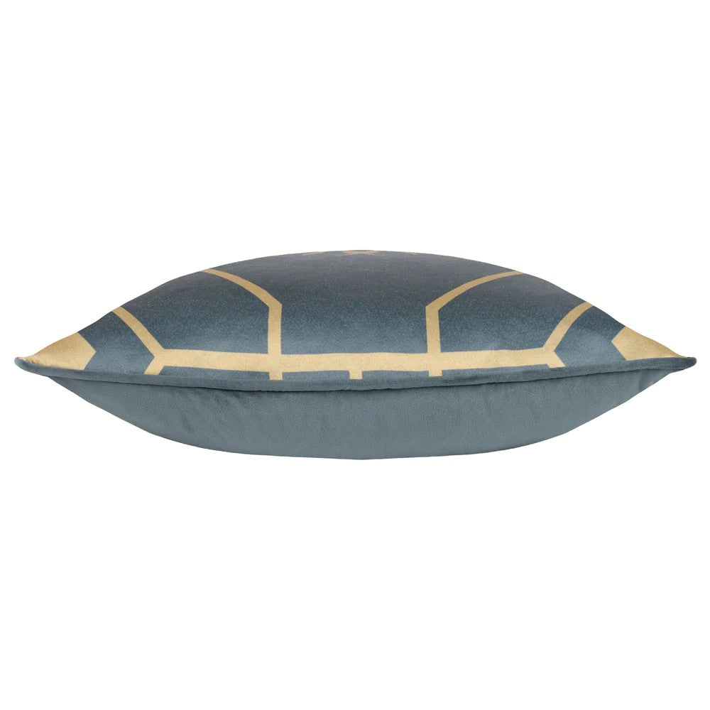 French Blue - Side - Furn Bee Deco Geometric Cushion Cover