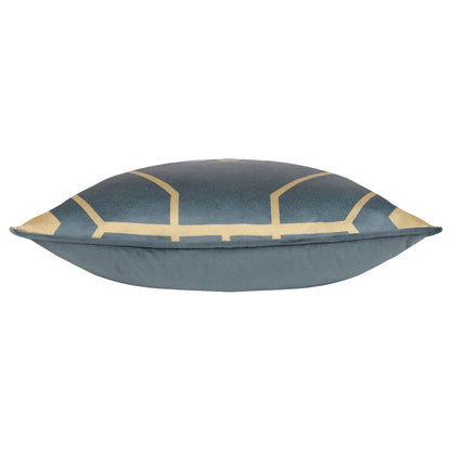 French Blue - Side - Furn Bee Deco Geometric Cushion Cover
