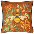 Ginger - Front - Evans Lichfield Hawthorn Chenille Bee Cushion Cover