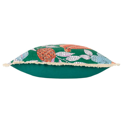 Teal - Side - Furn Cypressa Floral Mosaic Cushion Cover