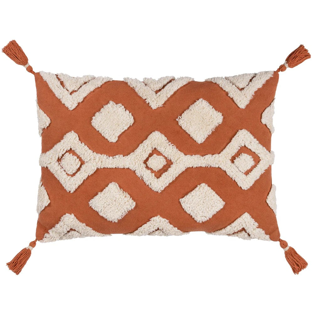 Brick - Front - Furn Dharma Tufted Cushion Cover