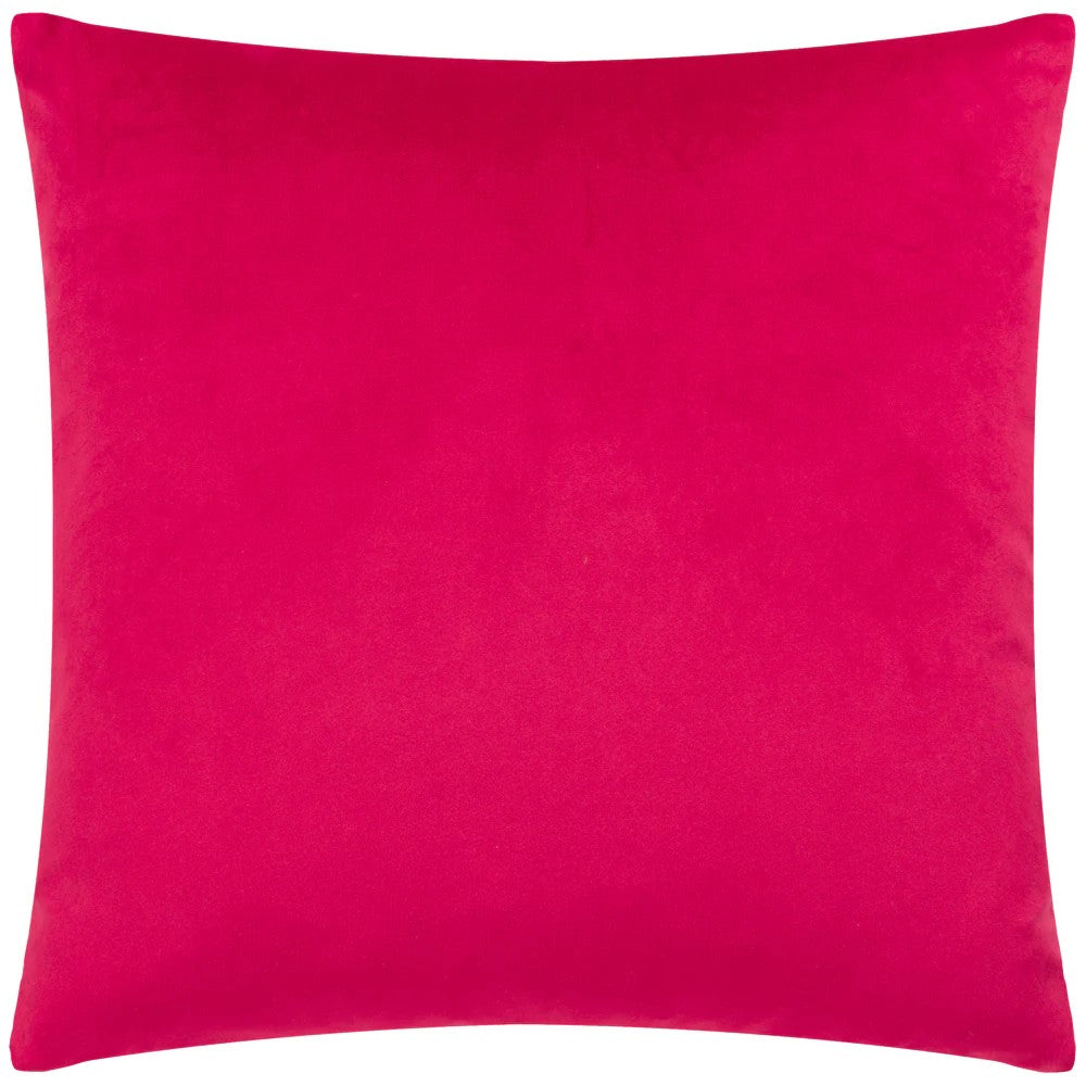 Pink-Red - Back - Heya Home Big Love Velvet Cushion Cover