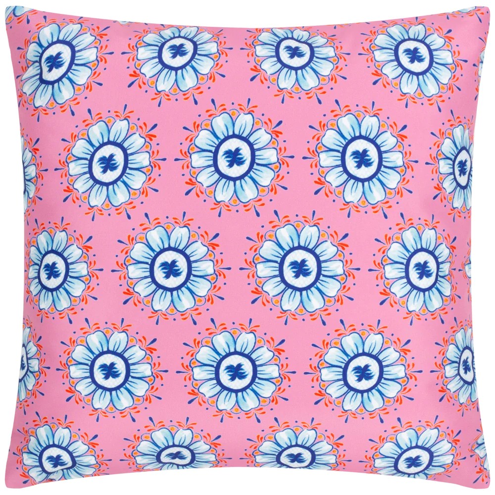 Multicoloured - Back - Furn Melhoun Abstract Floral Outdoor Cushion Cover