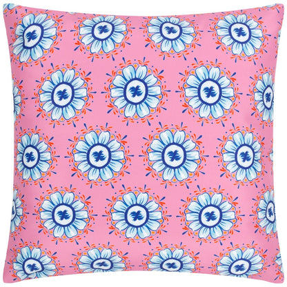 Multicoloured - Back - Furn Melhoun Abstract Floral Outdoor Cushion Cover