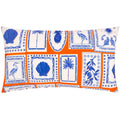 Coral-Blue - Front - Furn Frieze Abstract Outdoor Cushion Cover