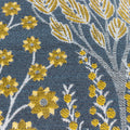 Blue-Saffron - Side - Wylder Ophelia Jacquard Floral Cushion Cover