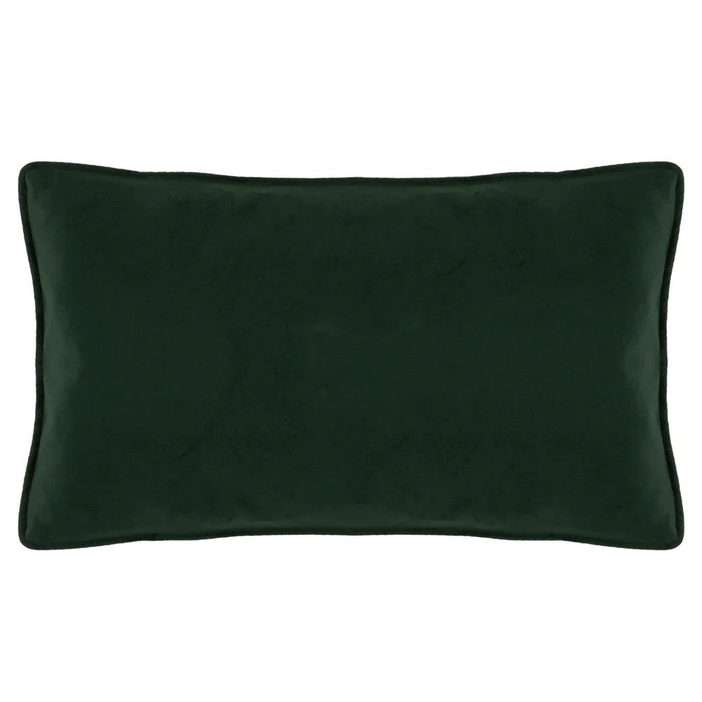 Sage - Back - Evans Lichfield Chatsworth Aviary Velvet Piped Cushion Cover