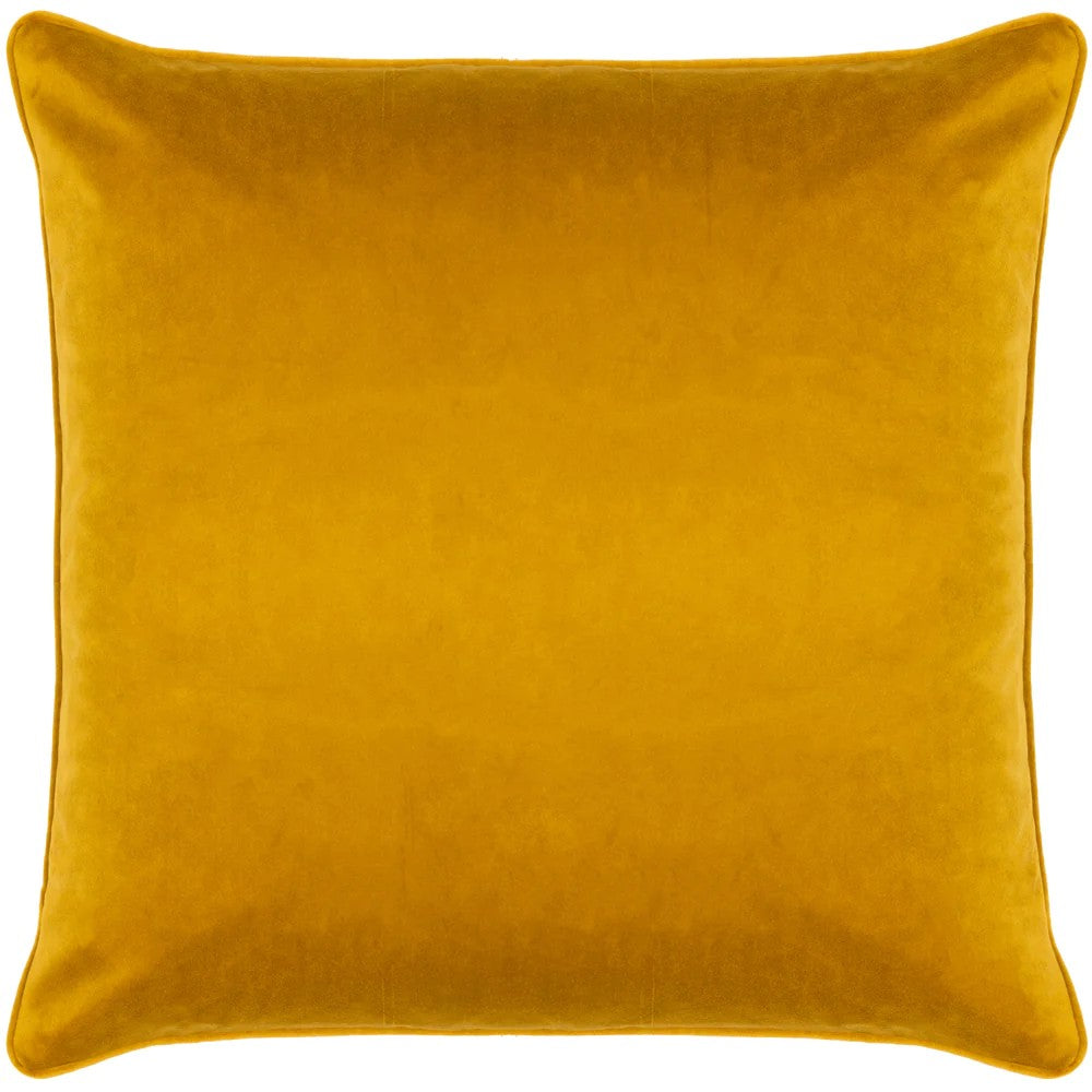 Yellow - Back - Wylder Manor Piped Velvet Bee Cushion Cover