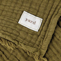 Khaki Green - Back - Yard Lark Muslin Crinkled Throw