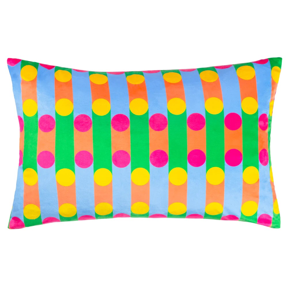 Multicoloured - Front - Heya Home Bon Bon Velvet Cushion Cover