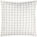 Ecru - Front - Yard Oxford Trim Linen Grid Cushion Cover