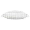 Ecru - Back - Yard Oxford Trim Linen Grid Cushion Cover