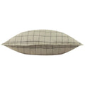 Stone - Back - Yard Oxford Trim Linen Grid Cushion Cover