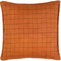 Brick - Front - Yard Oxford Trim Linen Grid Cushion Cover