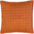 Brick - Front - Yard Oxford Trim Linen Grid Cushion Cover